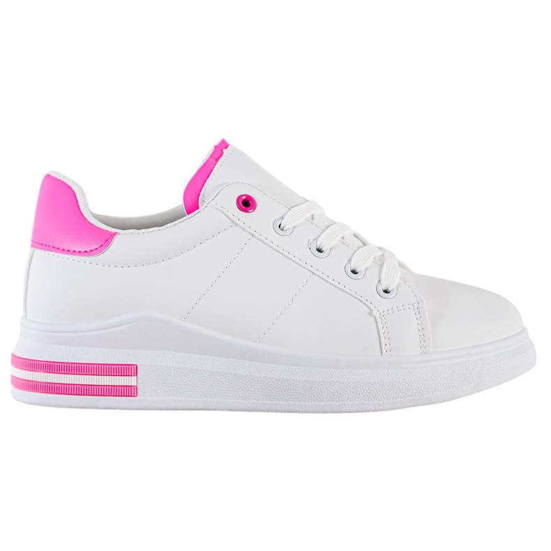 SHELOVET Fashionable Tied Sneakers white pink
