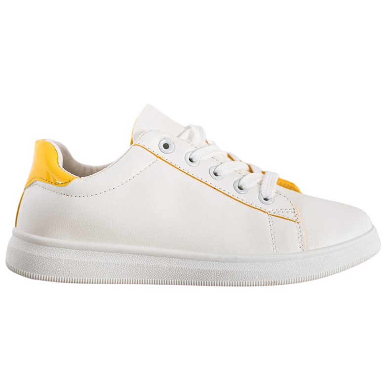 SHELOVET Classic Sport Shoes white yellow SHELOVET Classic Sport Shoes white yellow
