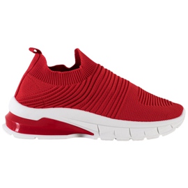 SHELOVET Textile Slip-On Sneakers red