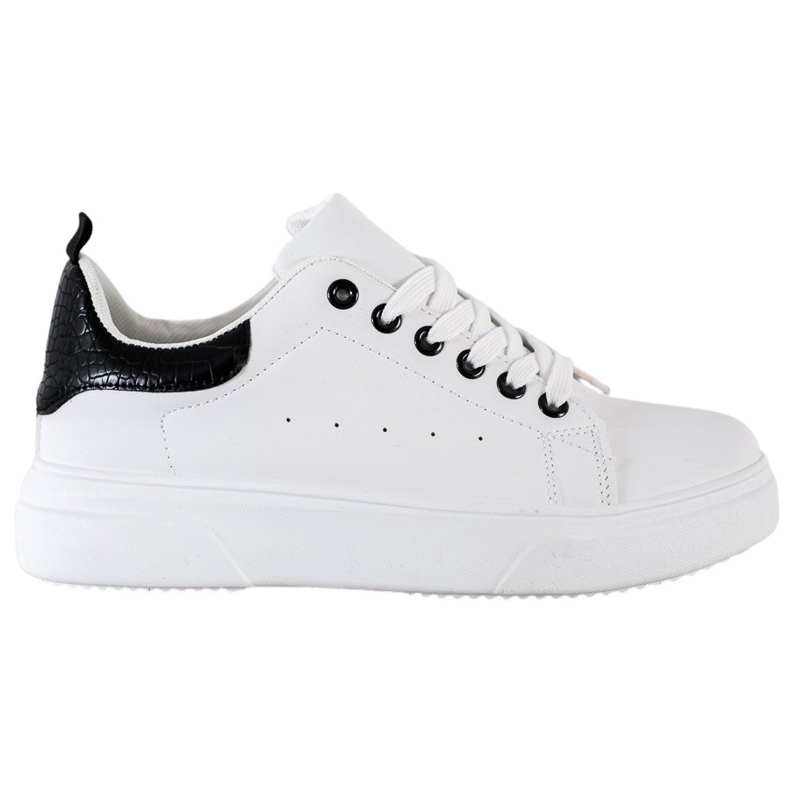 SHELOVET Stylish White Sneakers black SHELOVET Stylish White Sneakers black