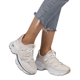 Beige Lycra sneakers C947 Beige Lycra sneakers C947