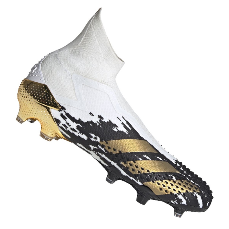 Adidas Predator 20+ Fg M FW9175 football boots gray / silver, white, black, gold white Adidas Predator 20+ Fg M FW9175 football boots gray / silver, white, black, gold white