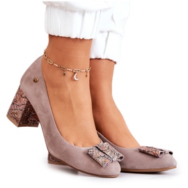 Women's Pumps Maciejka Suede Beige 3356A-10 / 00-1