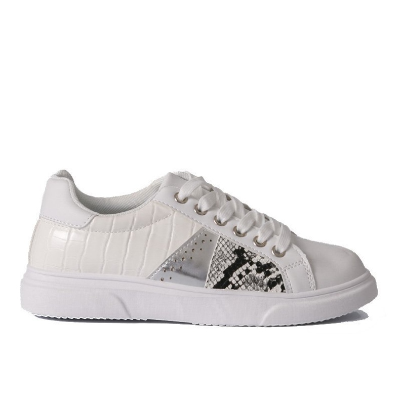 White stylish women's sneakers BK928-9