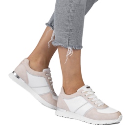 Pink eco-suede sports shoes 6162-Y