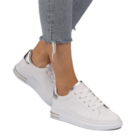 LG20 white classic sneakers silver grey