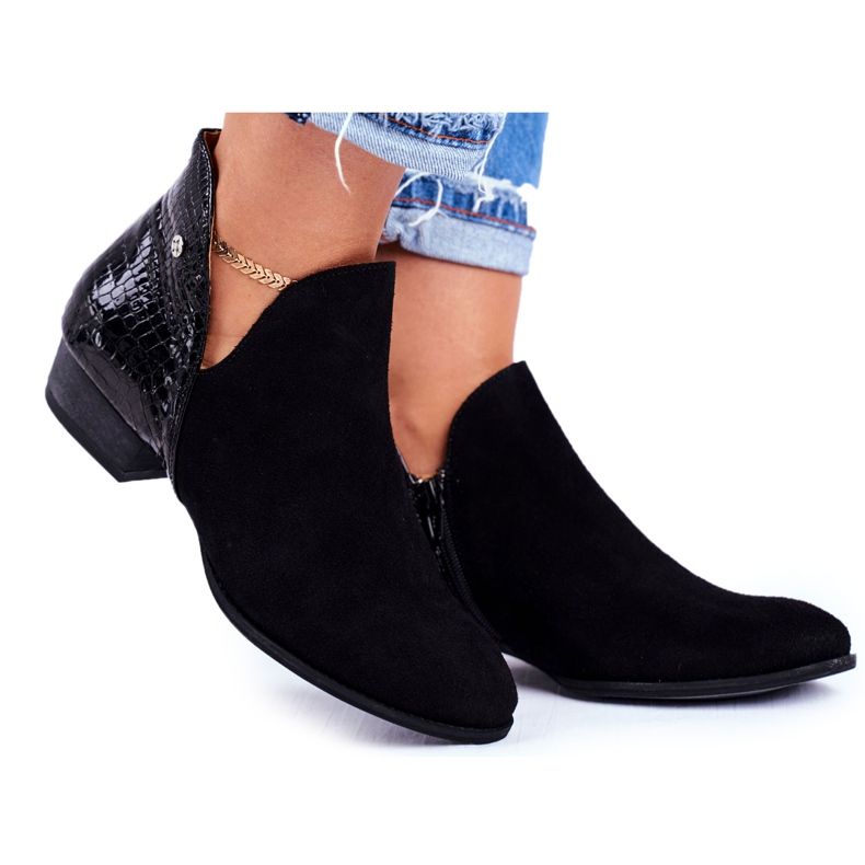 Women's Boots Maciejka Leather Black Snake 04091-72