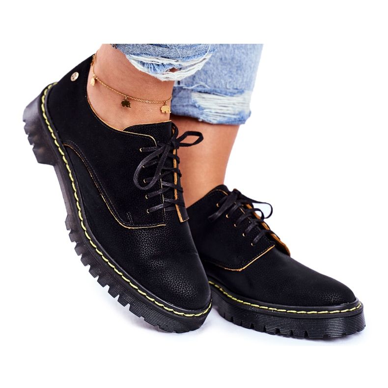Women's Brogues Oxfords Leather Black Maciejka 04087-01