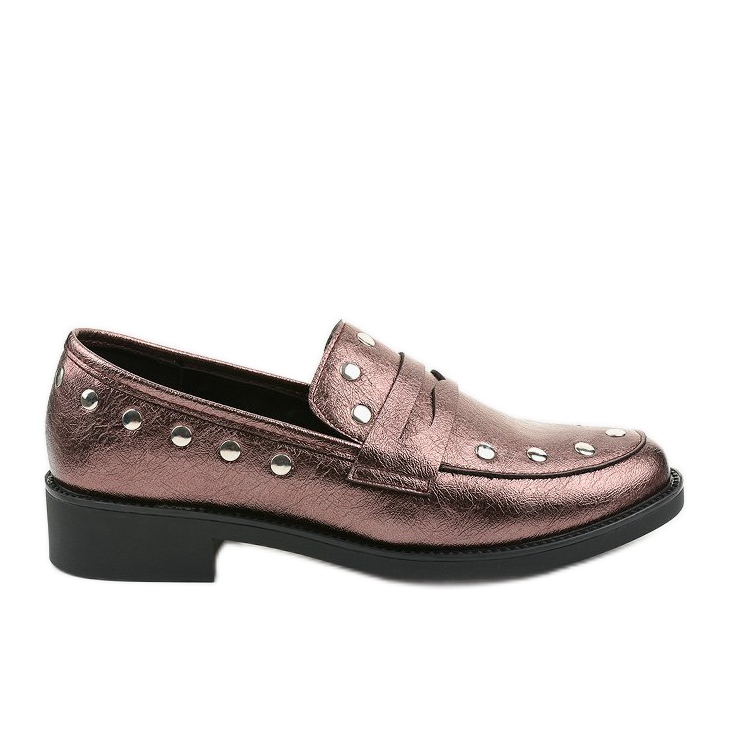 Women's maroon low shoes C18-6297 red