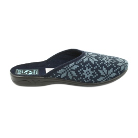 Adanex 25405 velor slippers navy blue