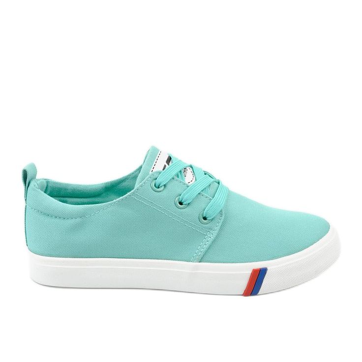 Green classic women's sneakers T-1743