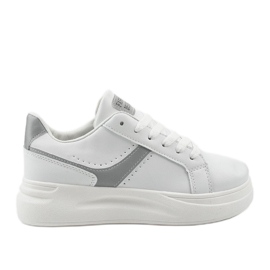 White eco-leather sneakers LLQ206-26 White eco-leather sneakers LLQ206-26