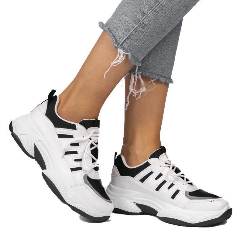 Black fashionable sports shoes BH-001 white