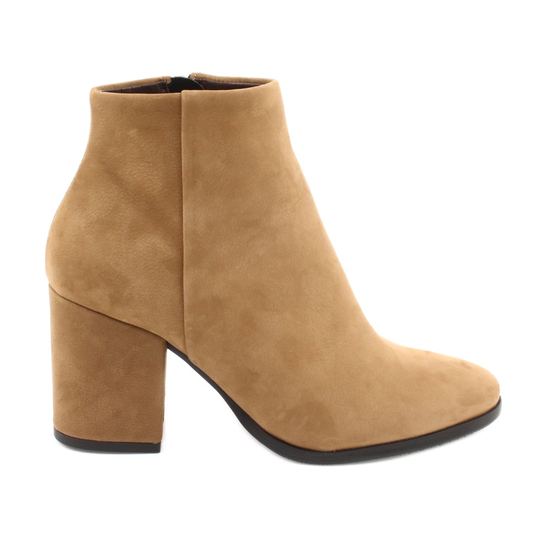Kaniowski Women's leather boots k-0307 toffee/beige