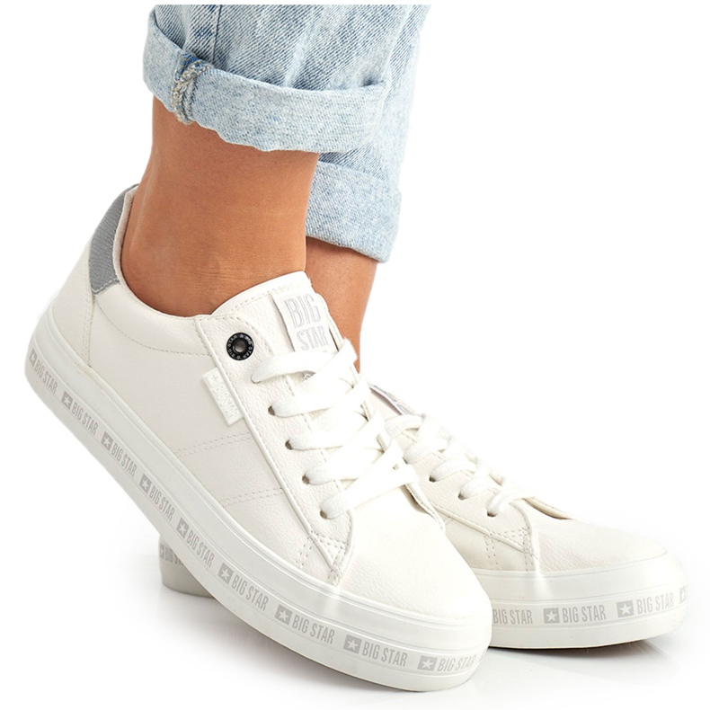 Women's Sneakers Big Star White Snake GG274194