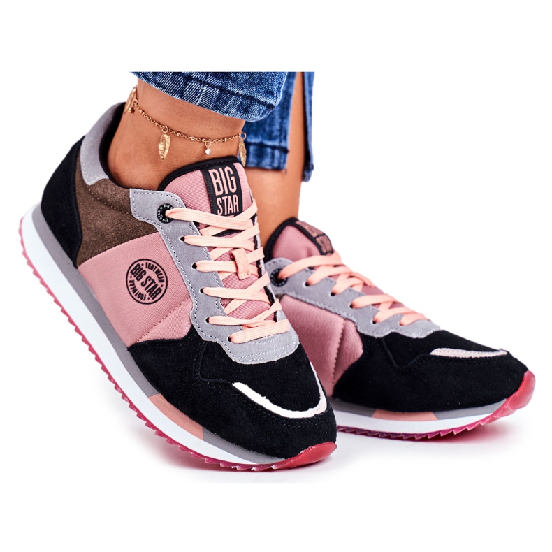 Women's Sport Shoes Sneakers Big Star GG274458 black pink