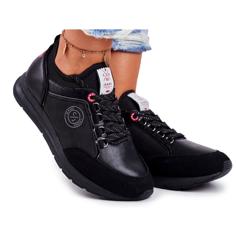 Women's Sport Shoes Sneakers Cross Jeans Black GG2R4046C Women's Sport Shoes Sneakers Cross Jeans Black GG2R4046C