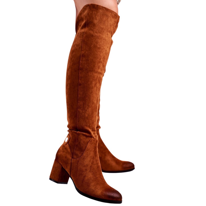 Vinceza Women's Boots On Heel Suede Camel Torgos brown Vinceza Women's Boots On Heel Suede Camel Torgos brown