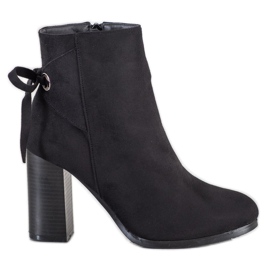 Goodin Boots With Decorative Binding black Goodin Boots With Decorative Binding black