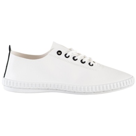 SHELOVET Light Sneakers With Eco Leather white