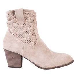 Bestelle Classic openwork cowboy boots beige