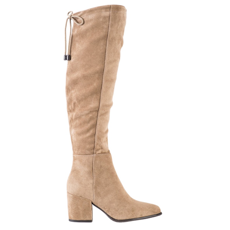 VINCEZA suede boots beige
