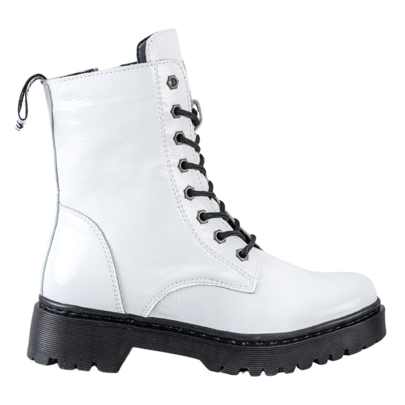 VINCEZA leather workers white