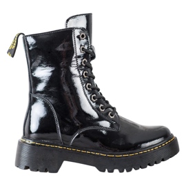 VINCEZA leather workers black