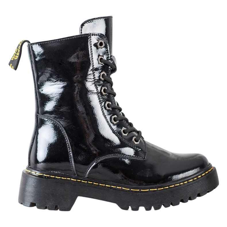 VINCEZA leather workers black
