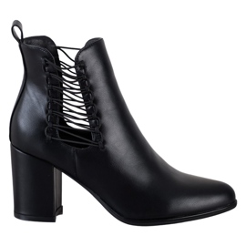 VINCEZA Cut Out Boots black