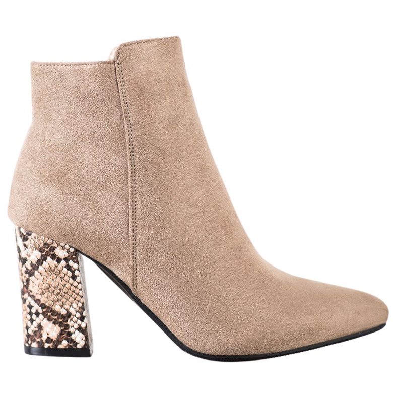 Boots with a snake motif VINCEZA beige