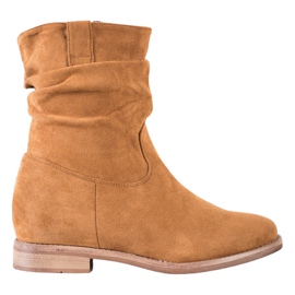 Cowboy boots on the VINCEZA wedge brown