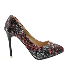 Black flower stilettos 0116-1 multicolored Black flower stilettos 0116-1 multicolored