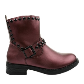 Ladies' maroon boots with Morning litas red Ladies' maroon boots with Morning litas red