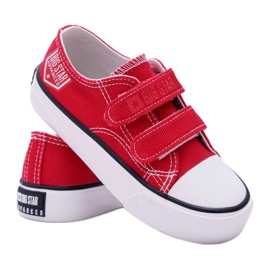 Children's Sneakers Big Star With Velcro Red FF374063 white