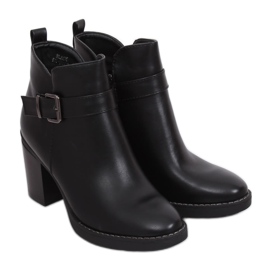 Black wide-heeled boots BM-9078 Black Black wide-heeled boots BM-9078 Black