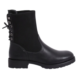 Boots with a sock upper black 7969-PA Black