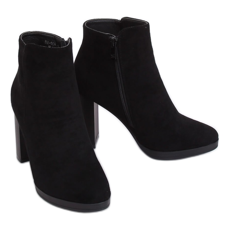 Black high-heeled boots BM-9091-1 Black