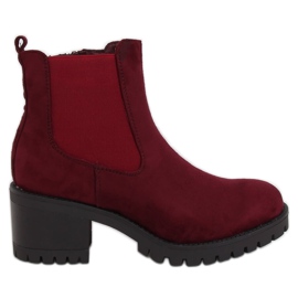 High-heeled boots, burgundy 4935 Wine Red High-heeled boots, burgundy 4935 Wine Red
