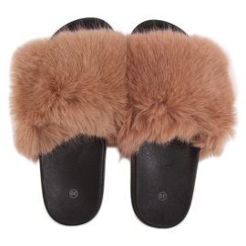 Slippers with camel fur CK107P Camel brown Slippers with camel fur CK107P Camel brown