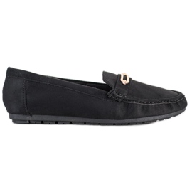SHELOVET Comfortable Black Moccasins