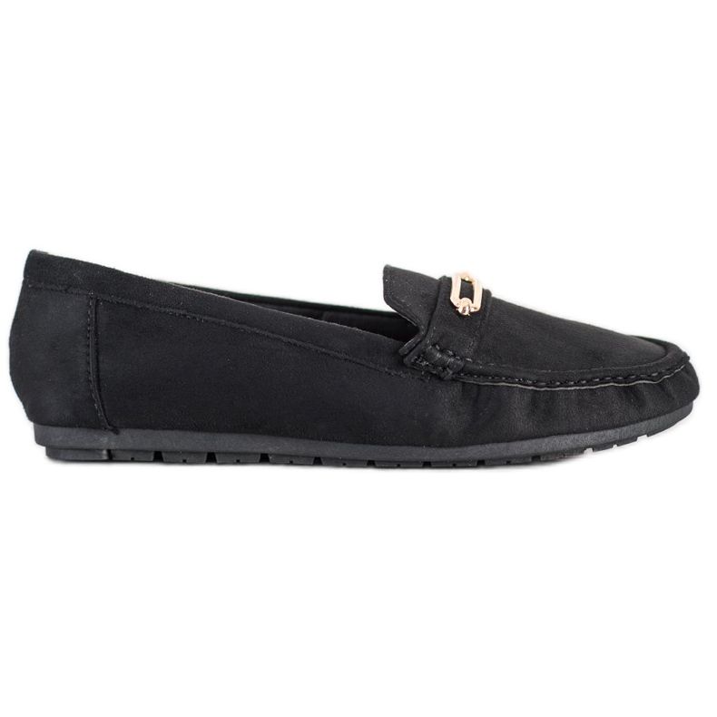 SHELOVET Comfortable Black Moccasins