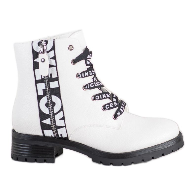 Boots Made of Eco Leather VINCEZA white