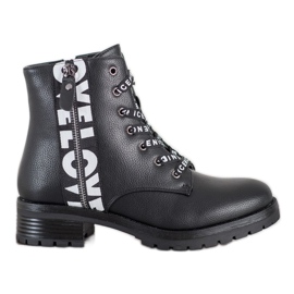 Boots Made of Eco Leather VINCEZA black