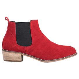 Goodin Leather Chelsea boots red