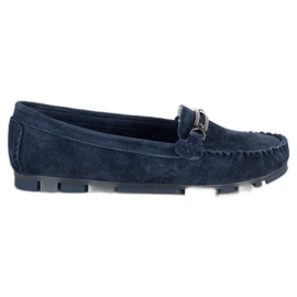Filippo Leather loafers navy blue blue