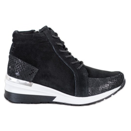 Filippo Lace-up Leather Booties black Filippo Lace-up Leather Booties black