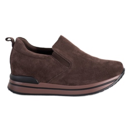 Filippo Leather Slip-On Shoes brown