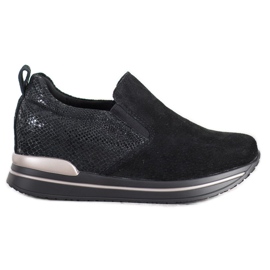 Filippo Leather Slip-On Shoes black