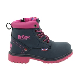 Lee Cooper KID NAVY Trappers tied with a zipper pink